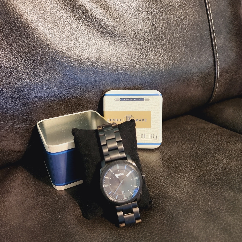 Machine Black Stainless Men's Fossil Watch 42mm